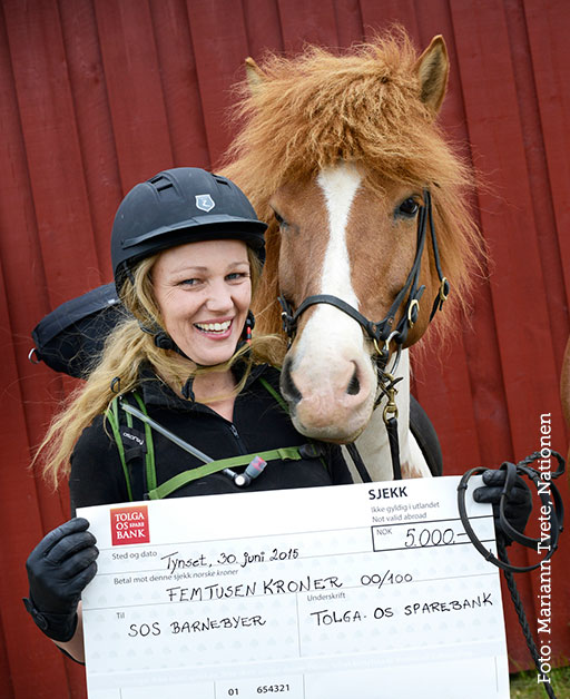 Cathrine Fodstad rir inn 10.000 til veldedighet